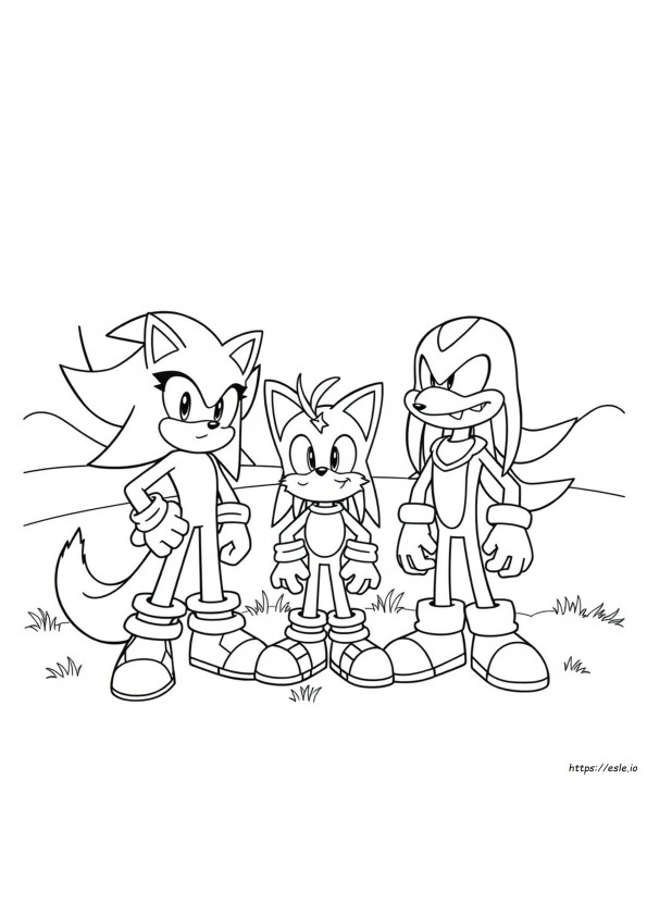 Kolorowanki Sonic Shadow Knuckles