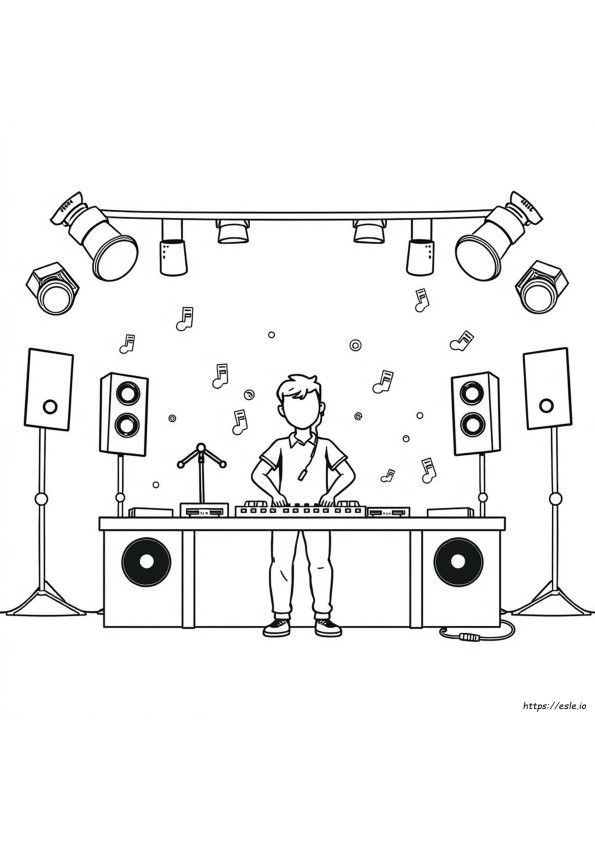 Coloriage Dj