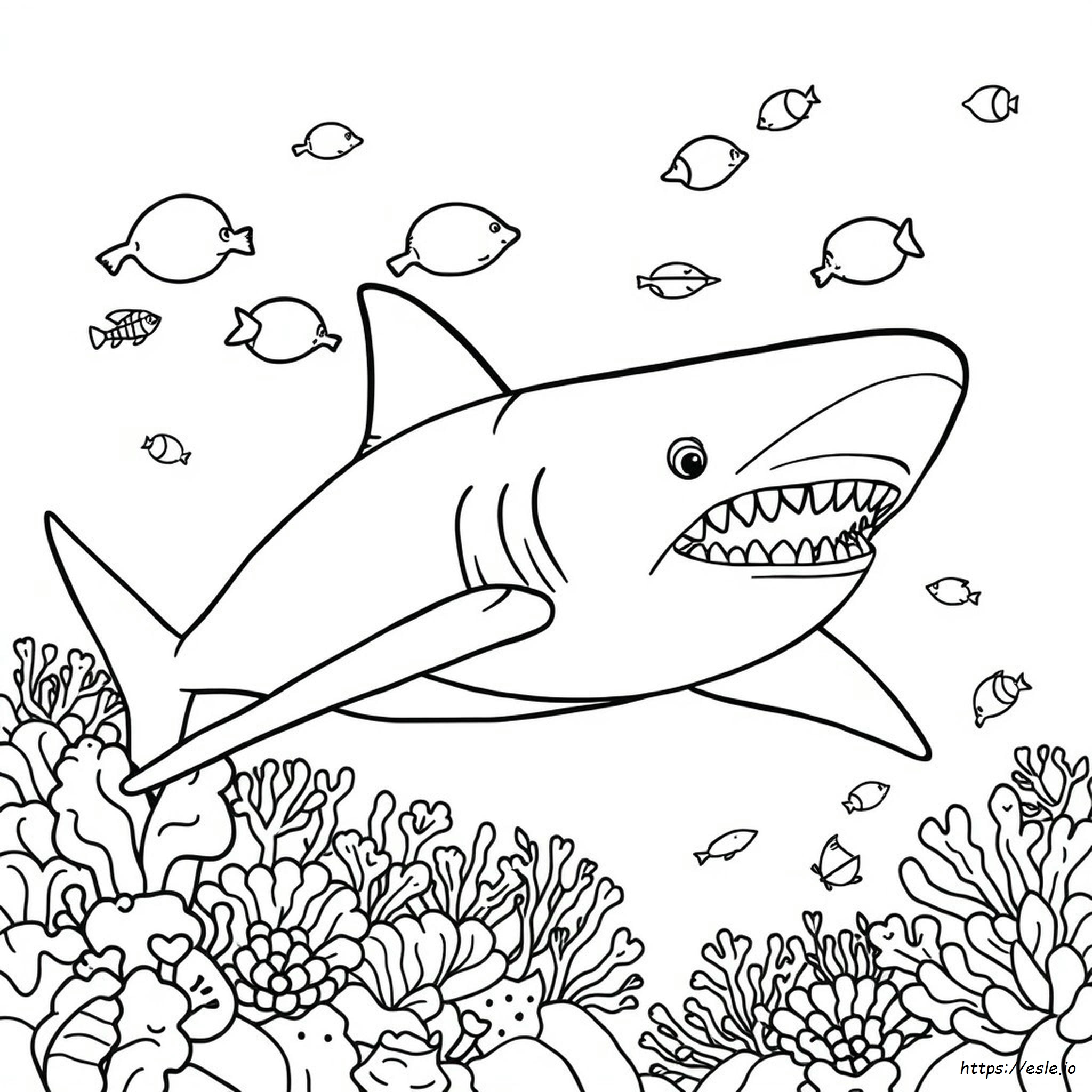 Megaladon Coloring Page