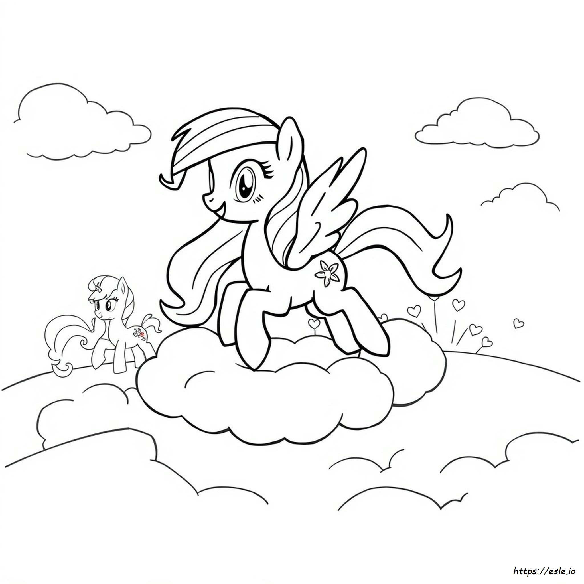 Yazdırılabilir Rainbow Dash My Little Pony Boyama Sayfaları