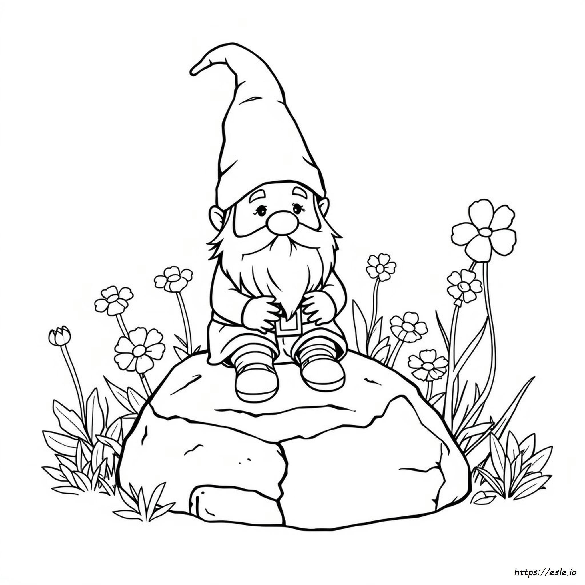 Garden Gnome Coloring Page