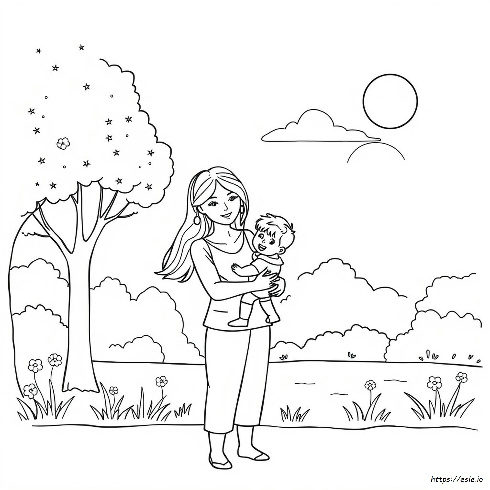 Desenho De Mãe Para Colorir