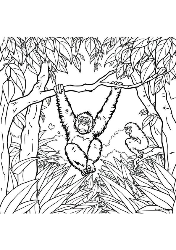 Kolorowanki Do Druku Z Orangutanami
