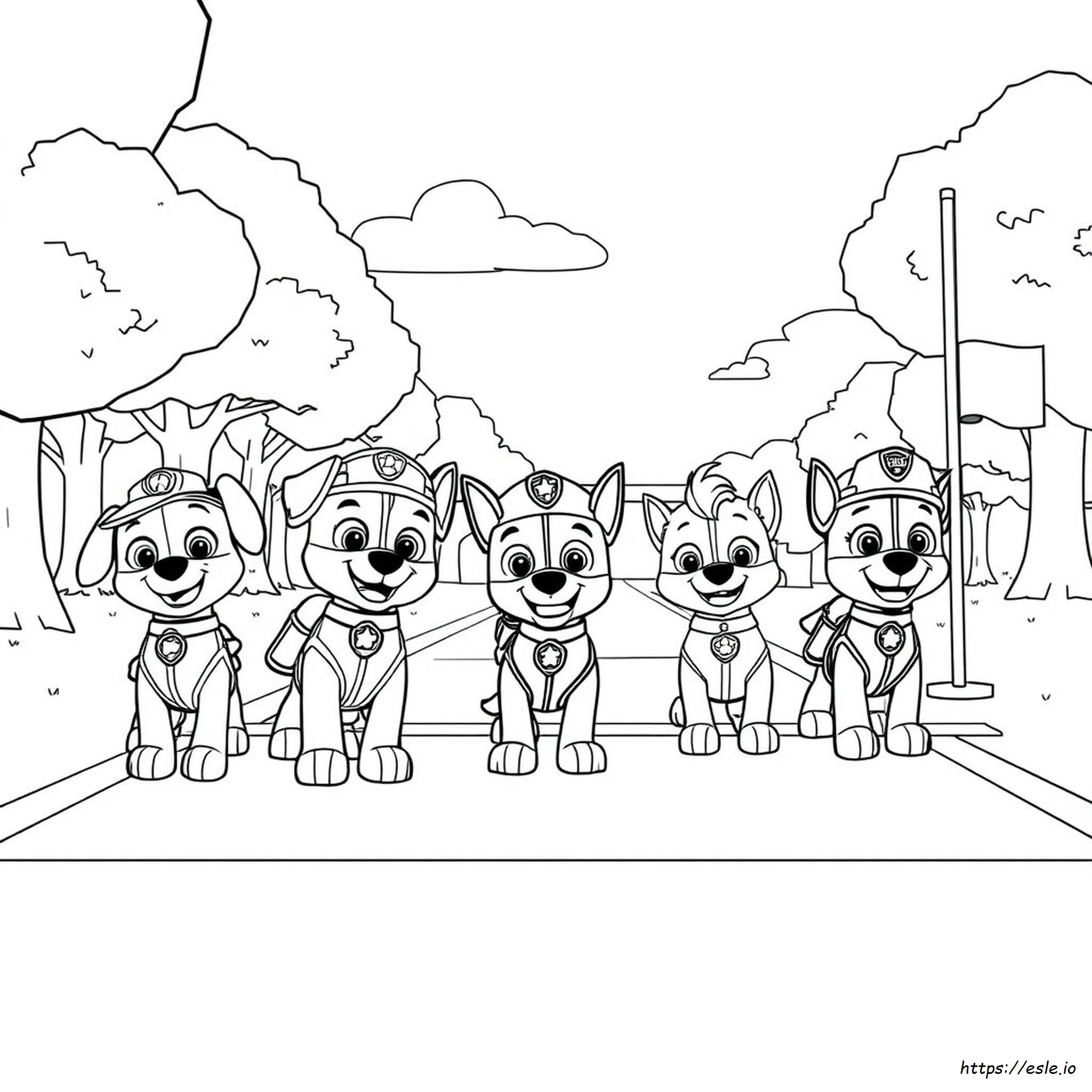 Patrulha Canina: Corrida De Resg Ate Para Colorir