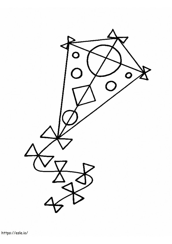 Lovely Kite coloring page