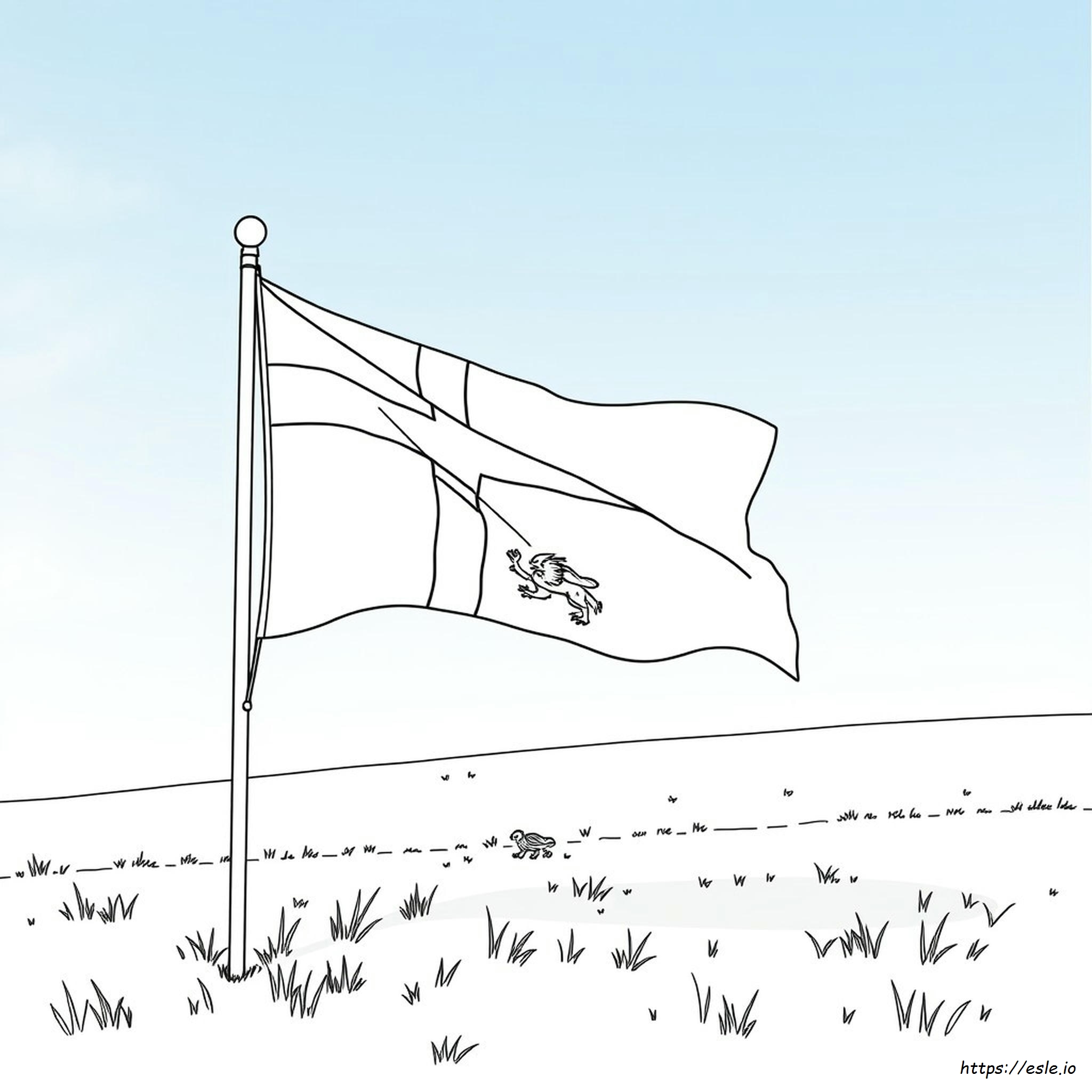 England Flagge Ausmalbild