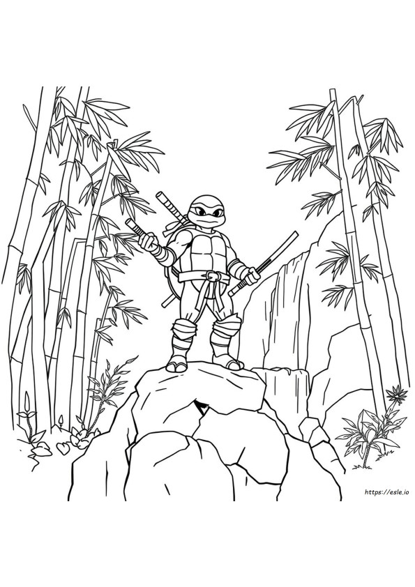 Páginas Para Colorear De Leonardo La Tortuga Ninja