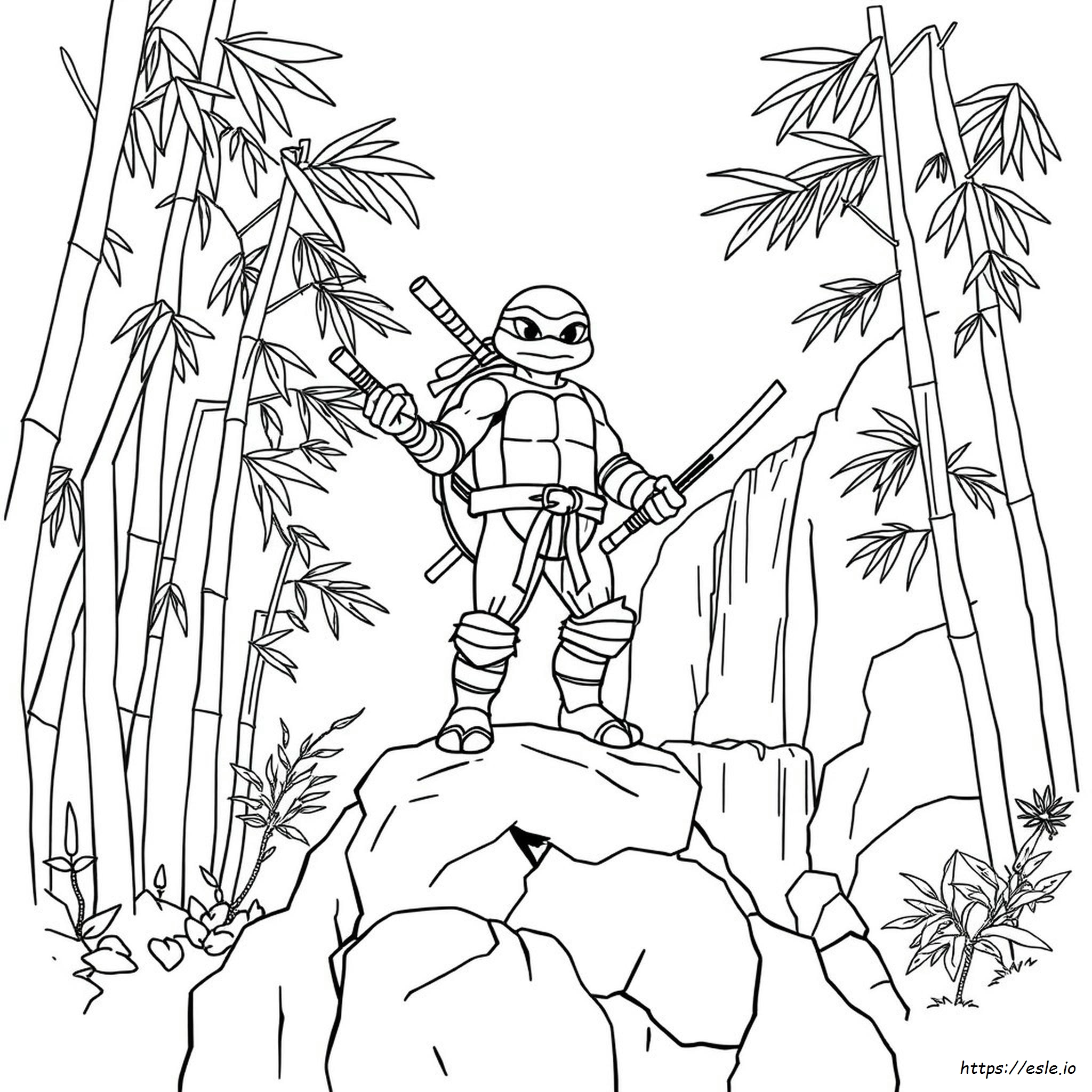 Páginas Para Colorear De Leonardo La Tortuga Ninja