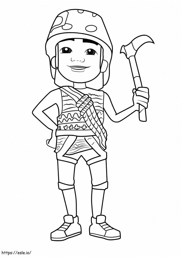 Carlos From Subway Surfers coloring page