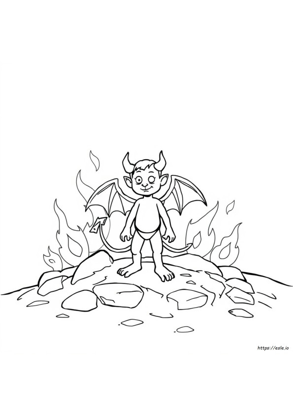 Diablo Para Colorear