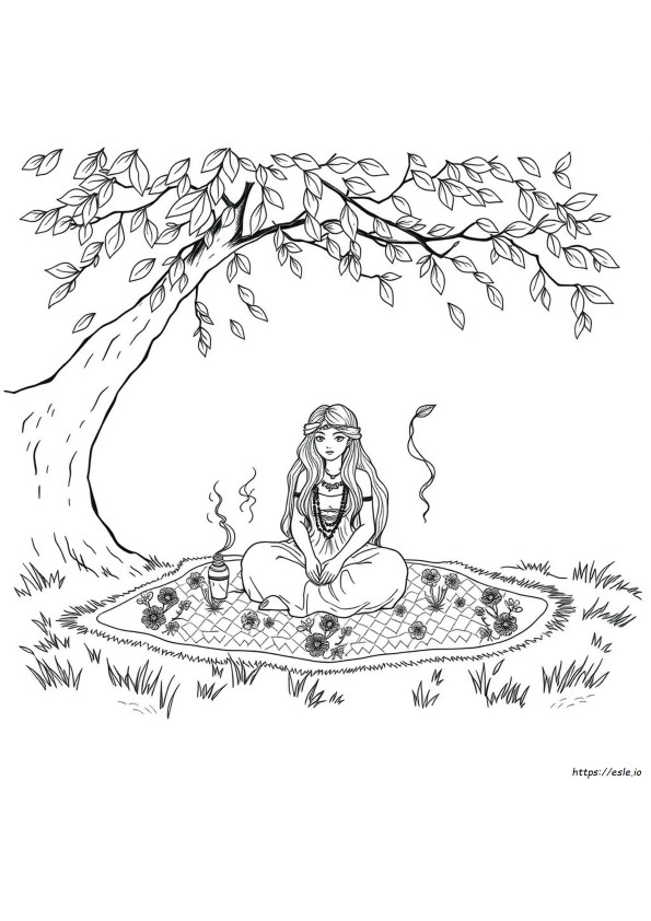 Boho Hippie Gambar Mewarnai