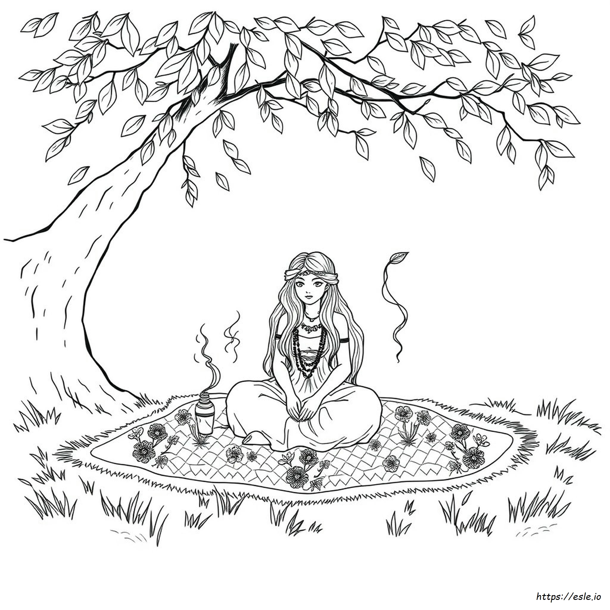 Boho Hippie Coloring Pages