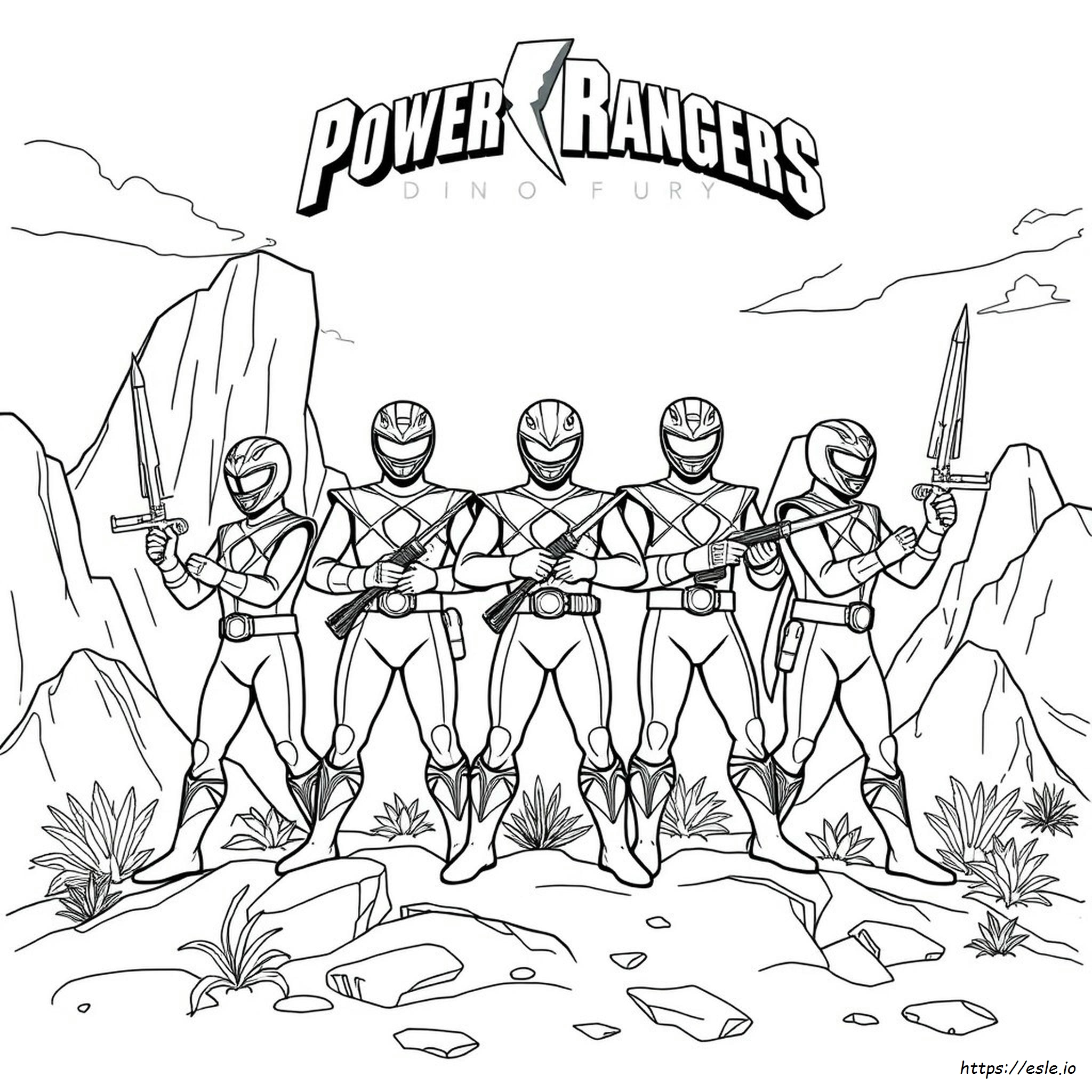 All Power Rangers Dino Fury Coloring Pages