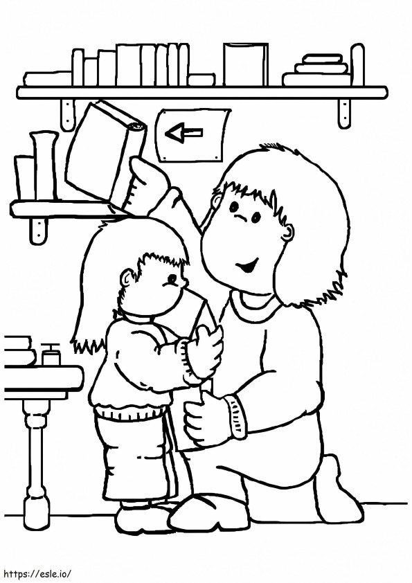 Librarian 8 coloring page