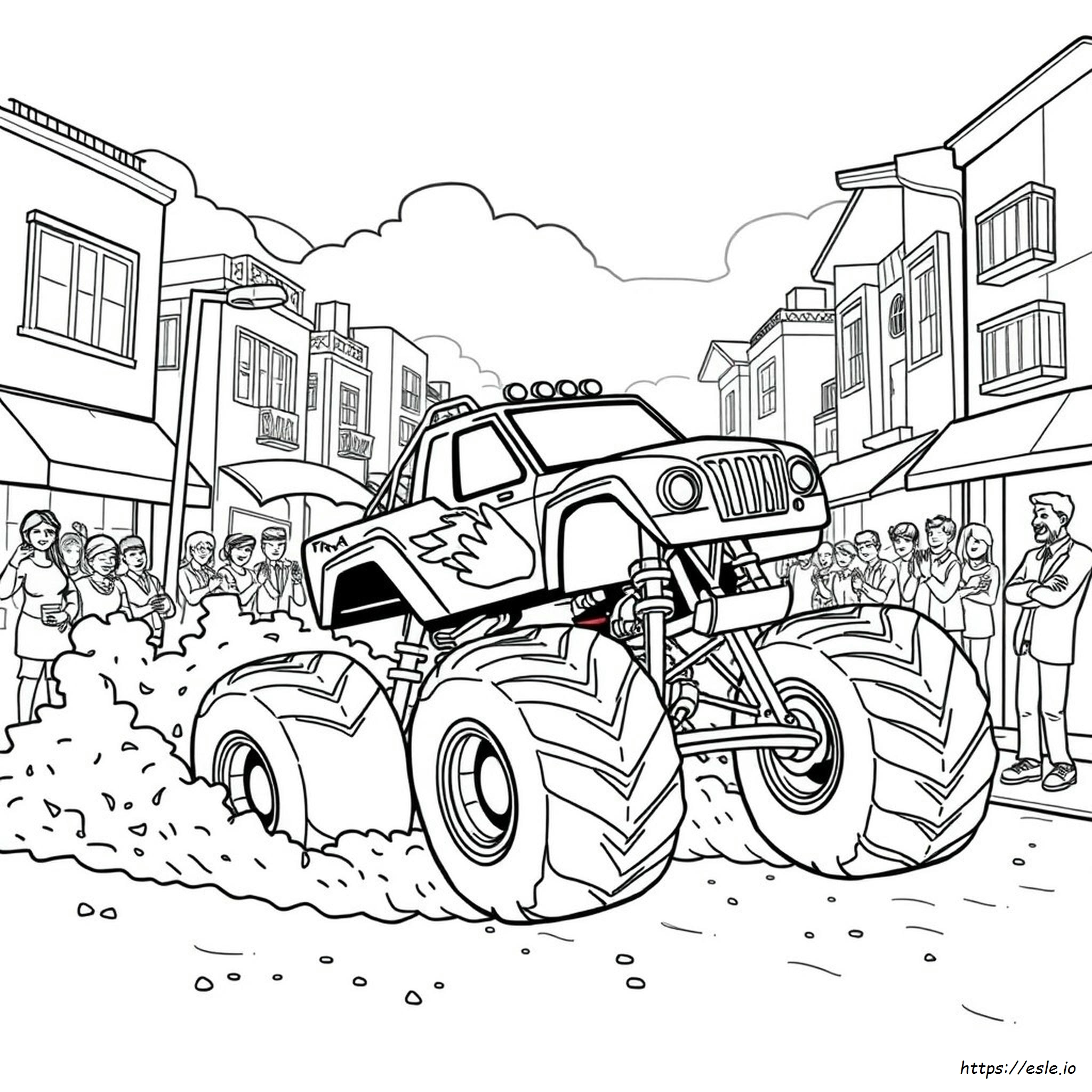 Toro Louco Monster Truck Para Colorir