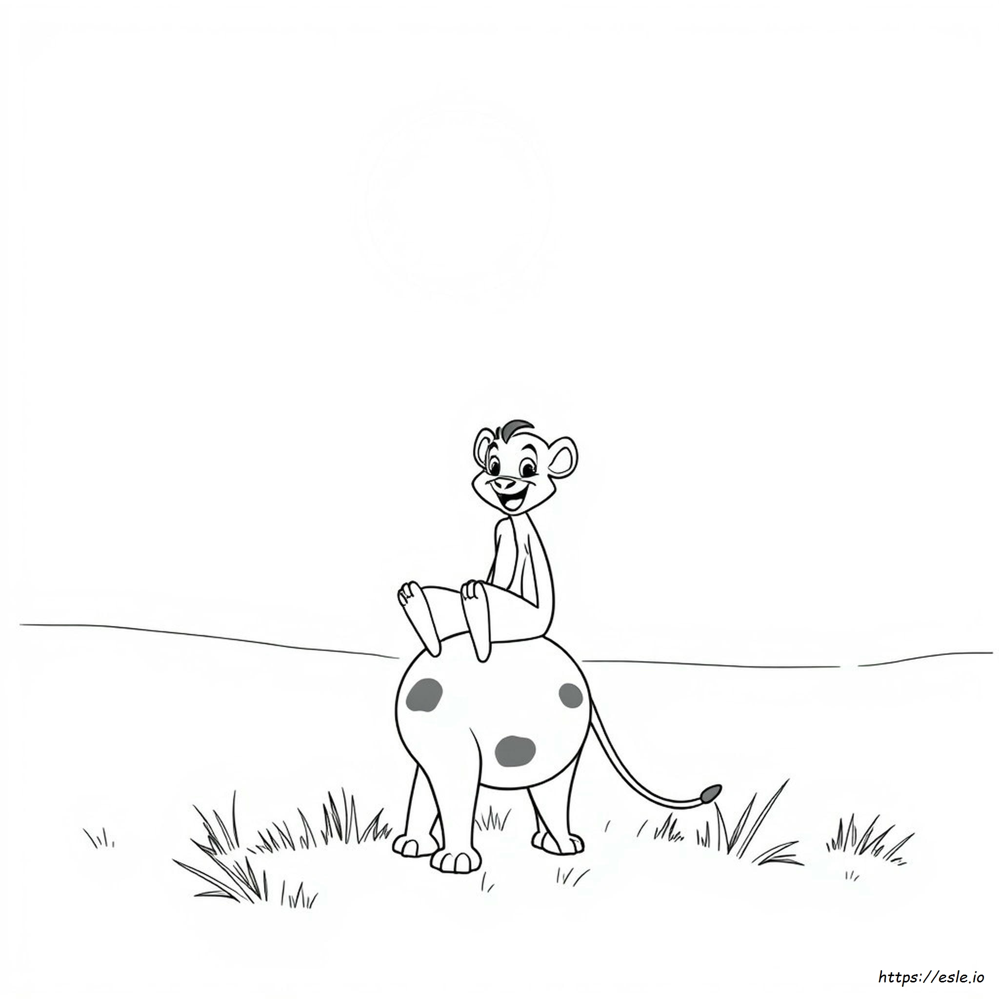 Eenvoudige Timon En Pumbaa Kleurplaten kleurplaat