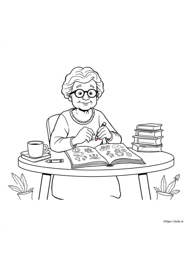 Grandma Colouring