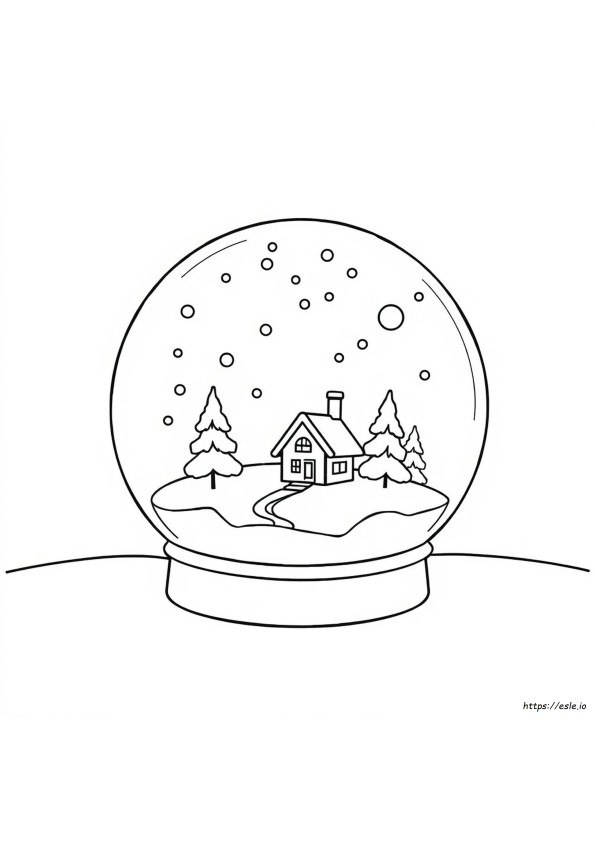 Sfera Di Neve Da Colorare