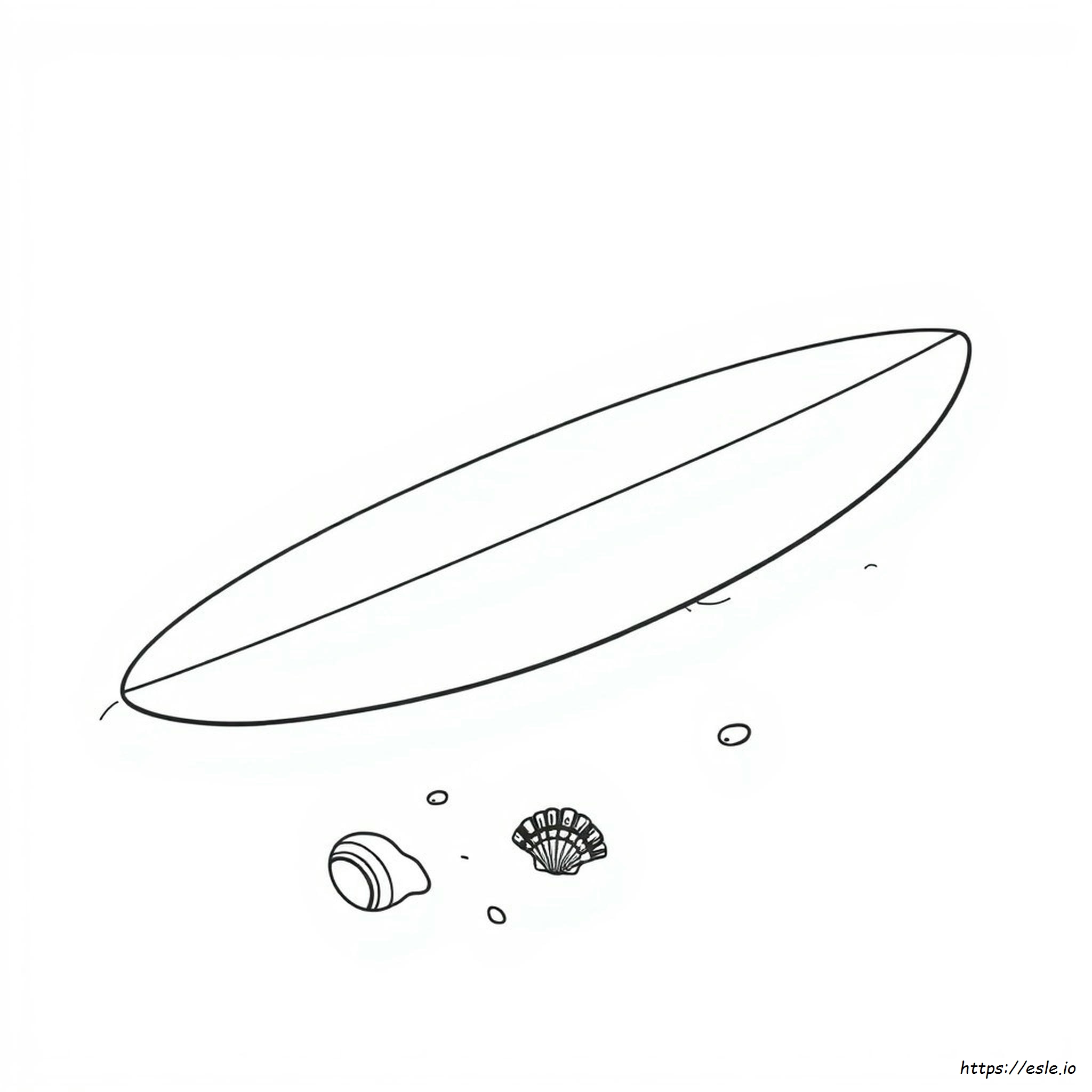 Schiță Placă De Surf De Colorat