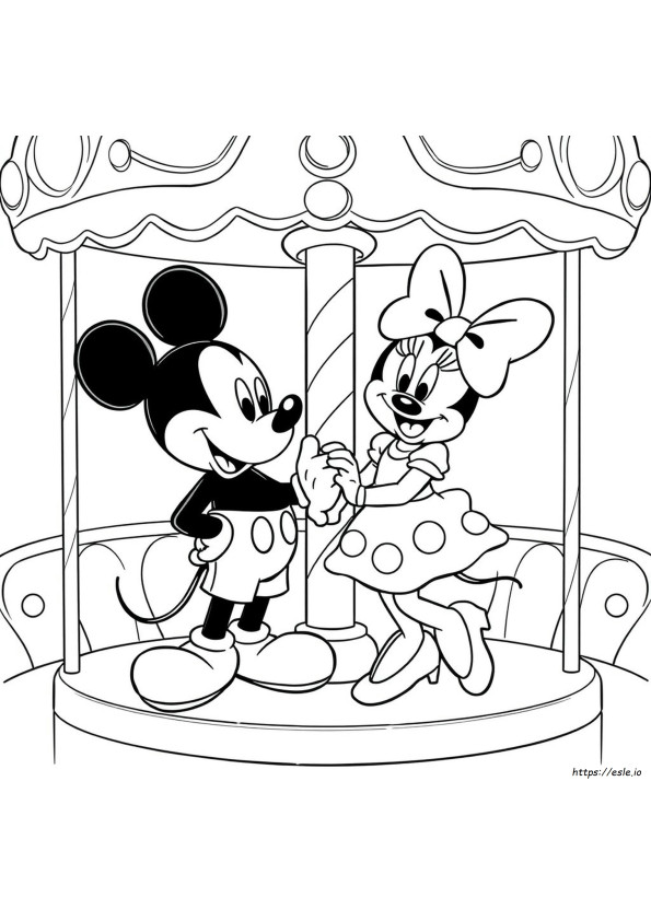 Kolorowanki Z Myszką Miki I Myszką Minnie