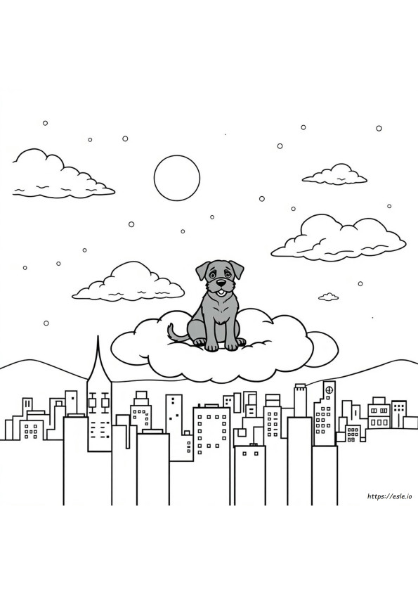 Siyah Köpek Boyama Sayfaları