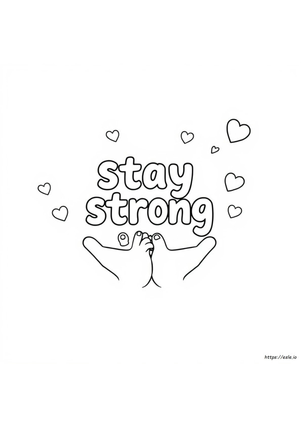 Stay Strong Coloring Page