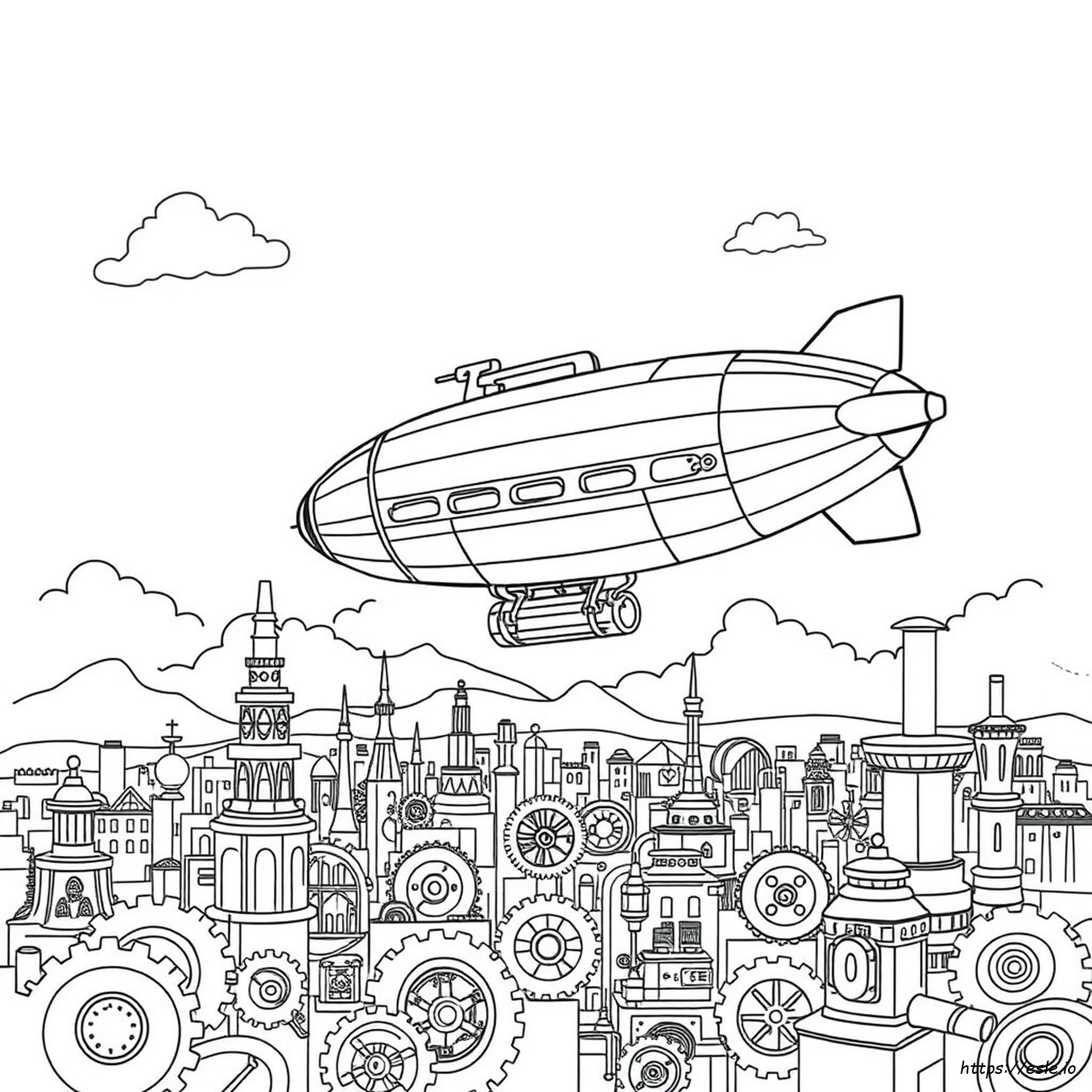 Druckbare Steampunk Ausmalbilder