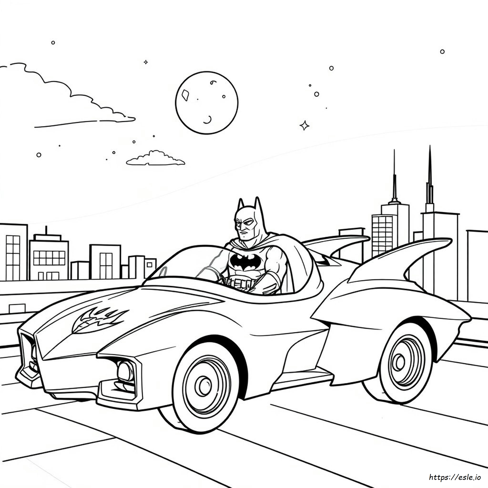 Batman Batmobile Coloring Page