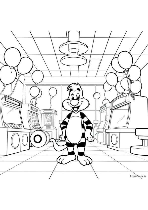 Chuck E Cheese Coloring Pages
