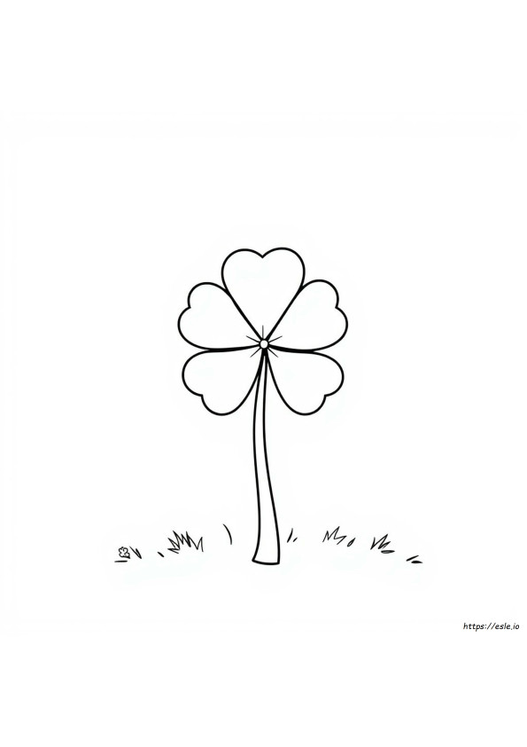 Coloriage Trèfle À Quatre Feuilles