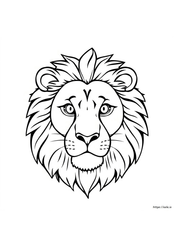 Lion Face Colouring Pages