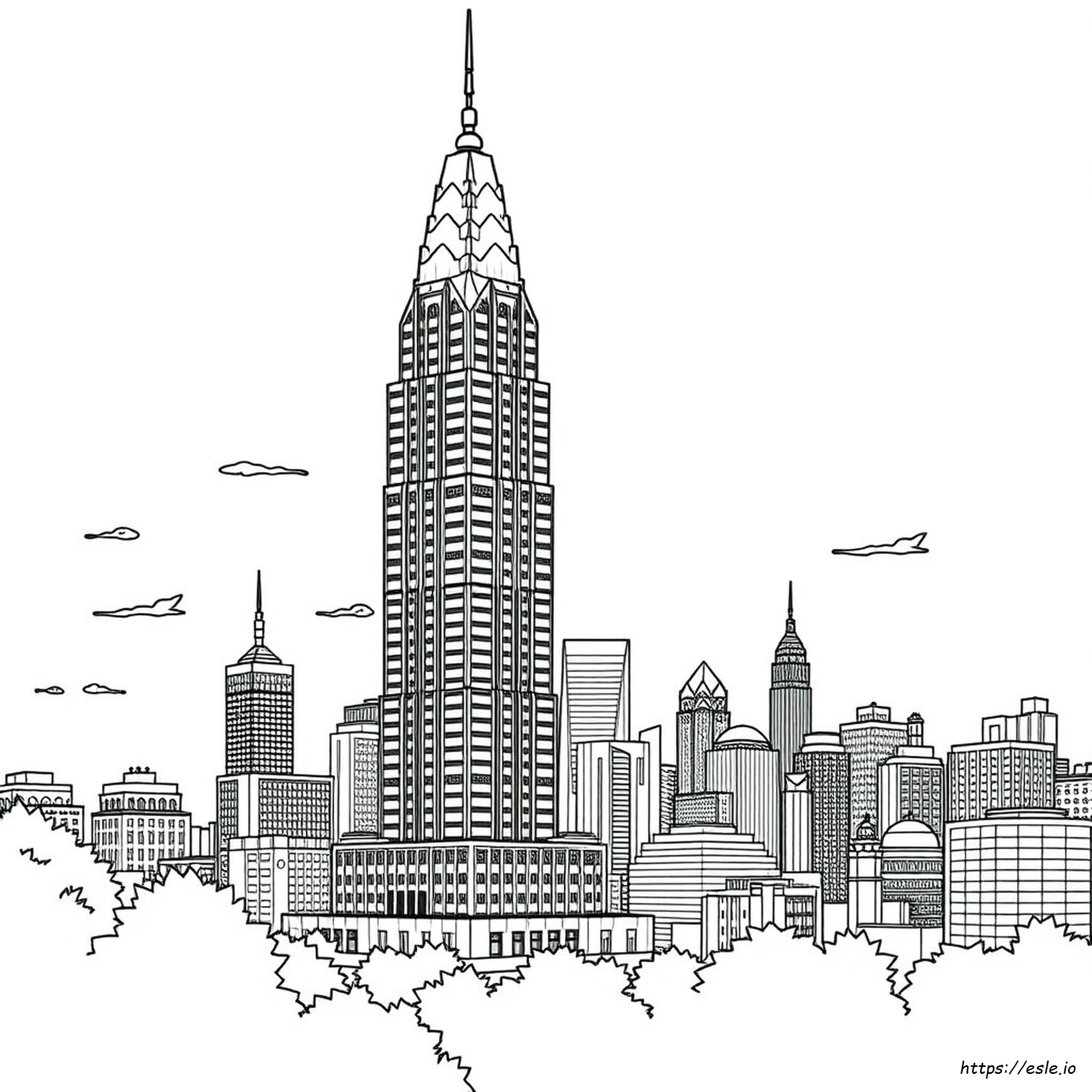 Chrysler Building Coloring Page