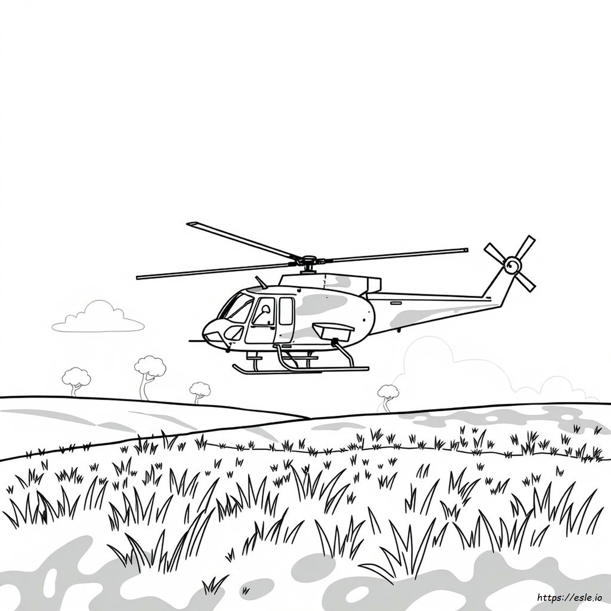 Huey Helicopter Coloring Pages