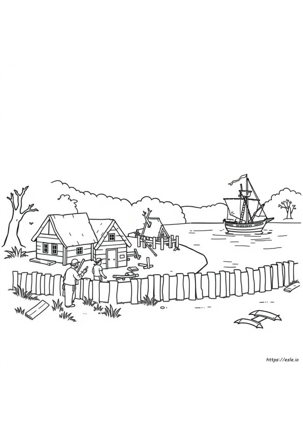 Coloriages Du Camp De Jamestown