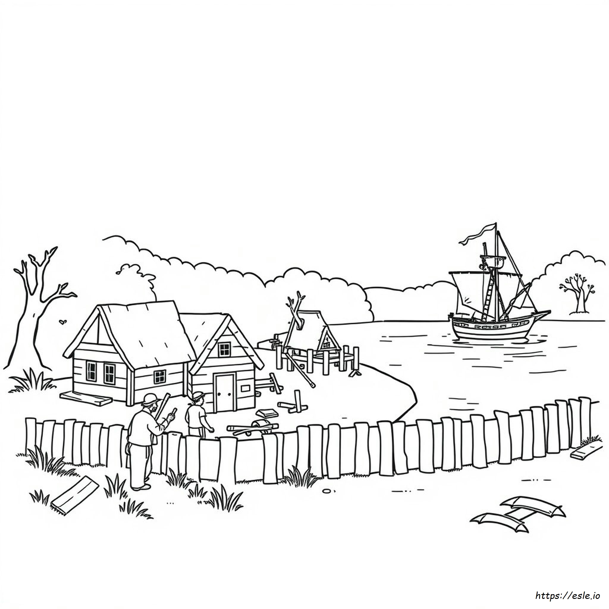 Jamestown Settlement Coloring Pages