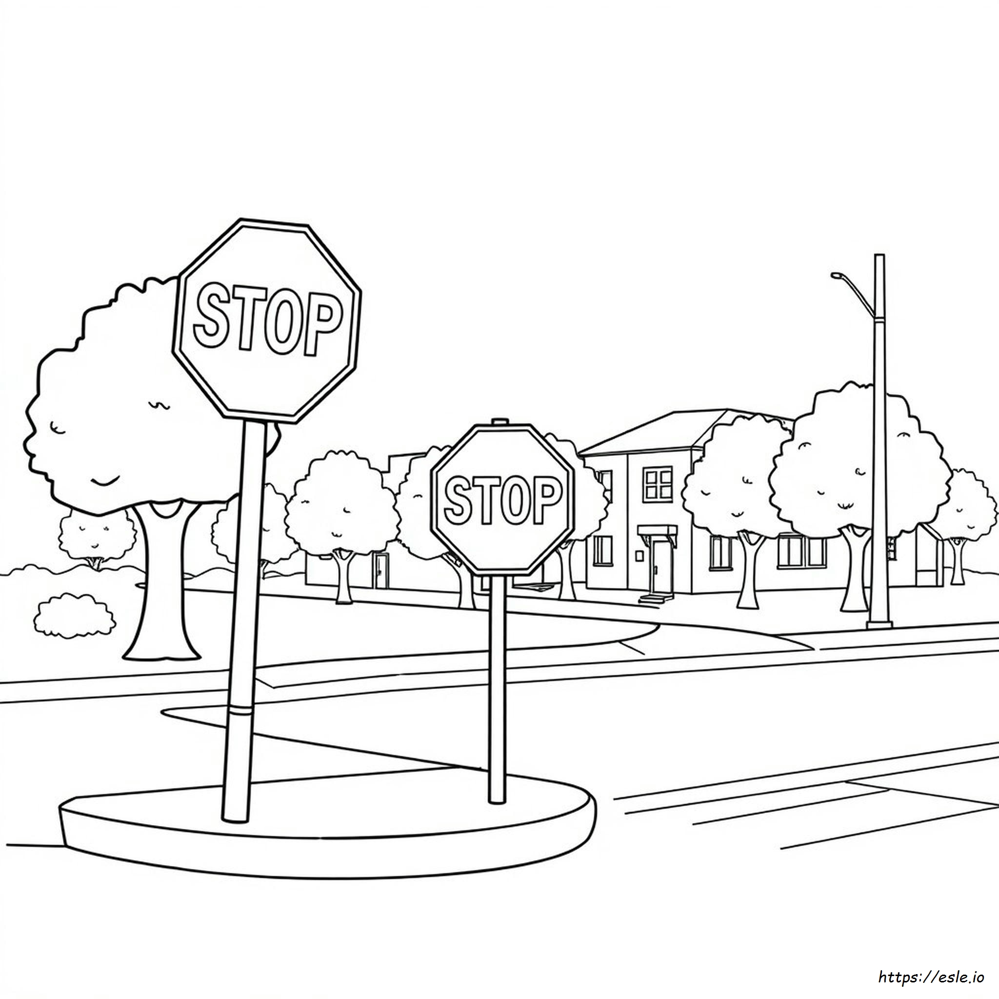 Coloring Picture Of Stop Sign