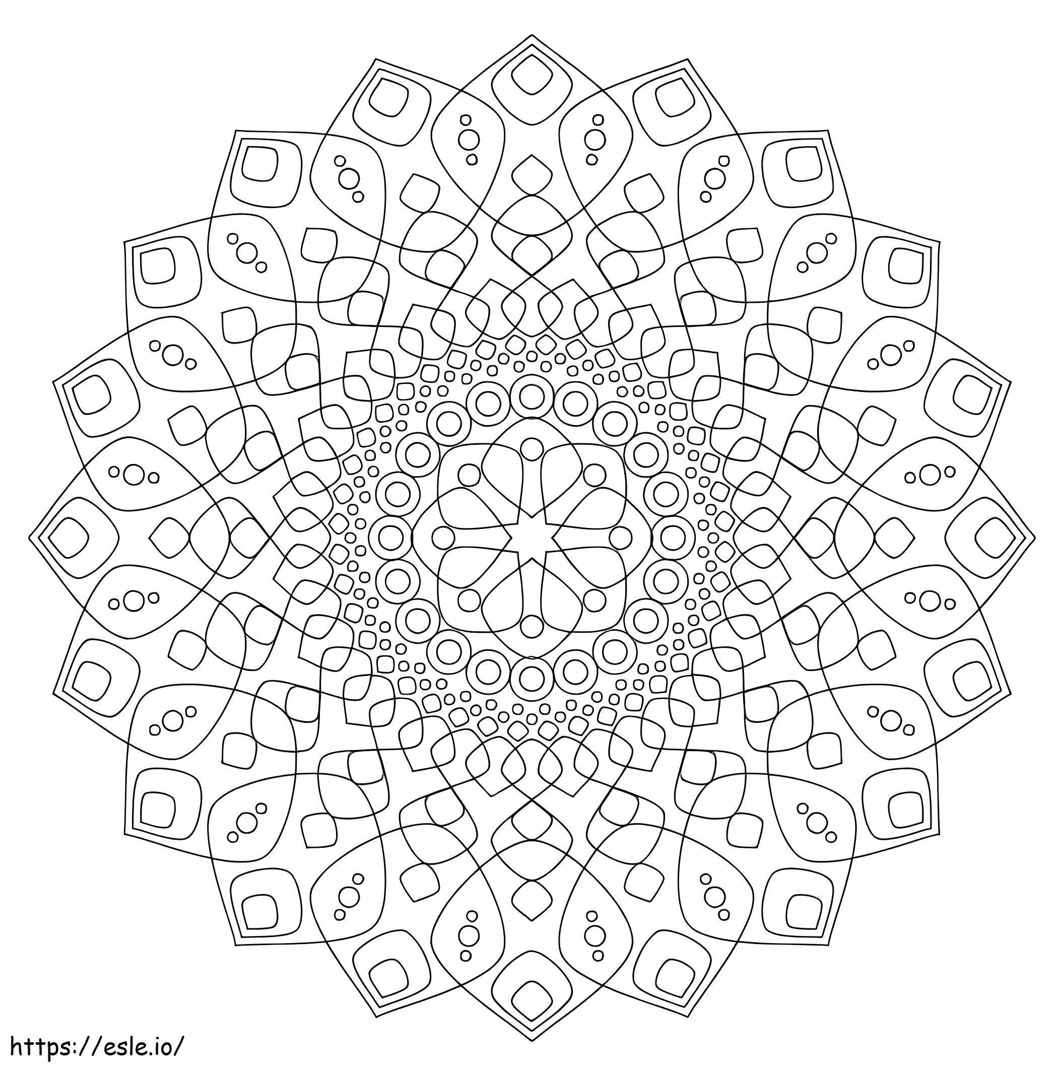 Printable Flower Mandala coloring page