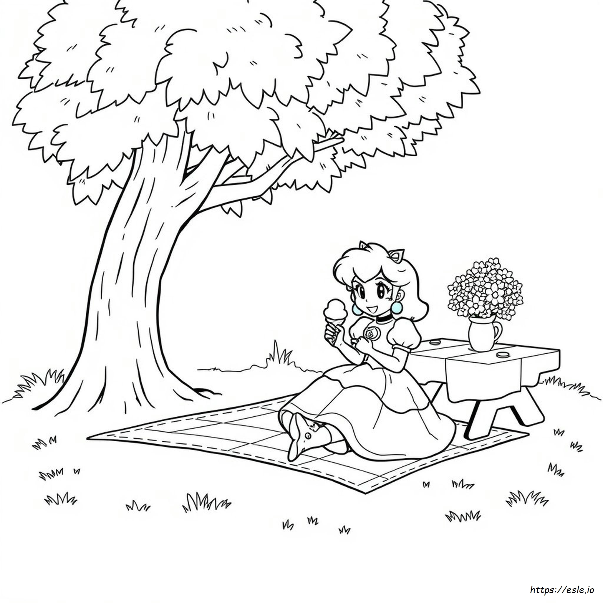 Peach Colouring Page