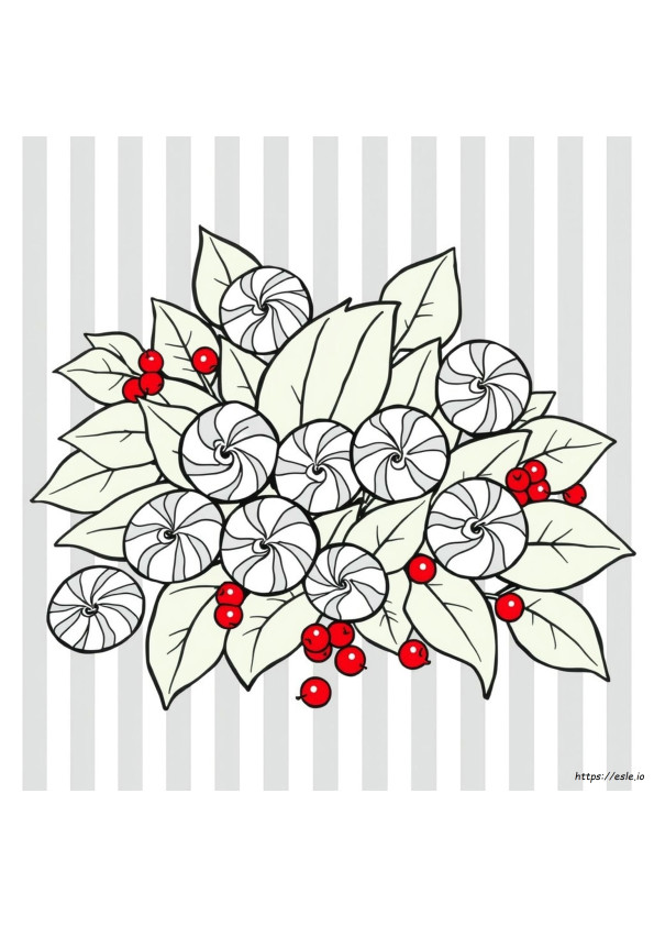 Páginas Para Colorear De Caramelos De Menta