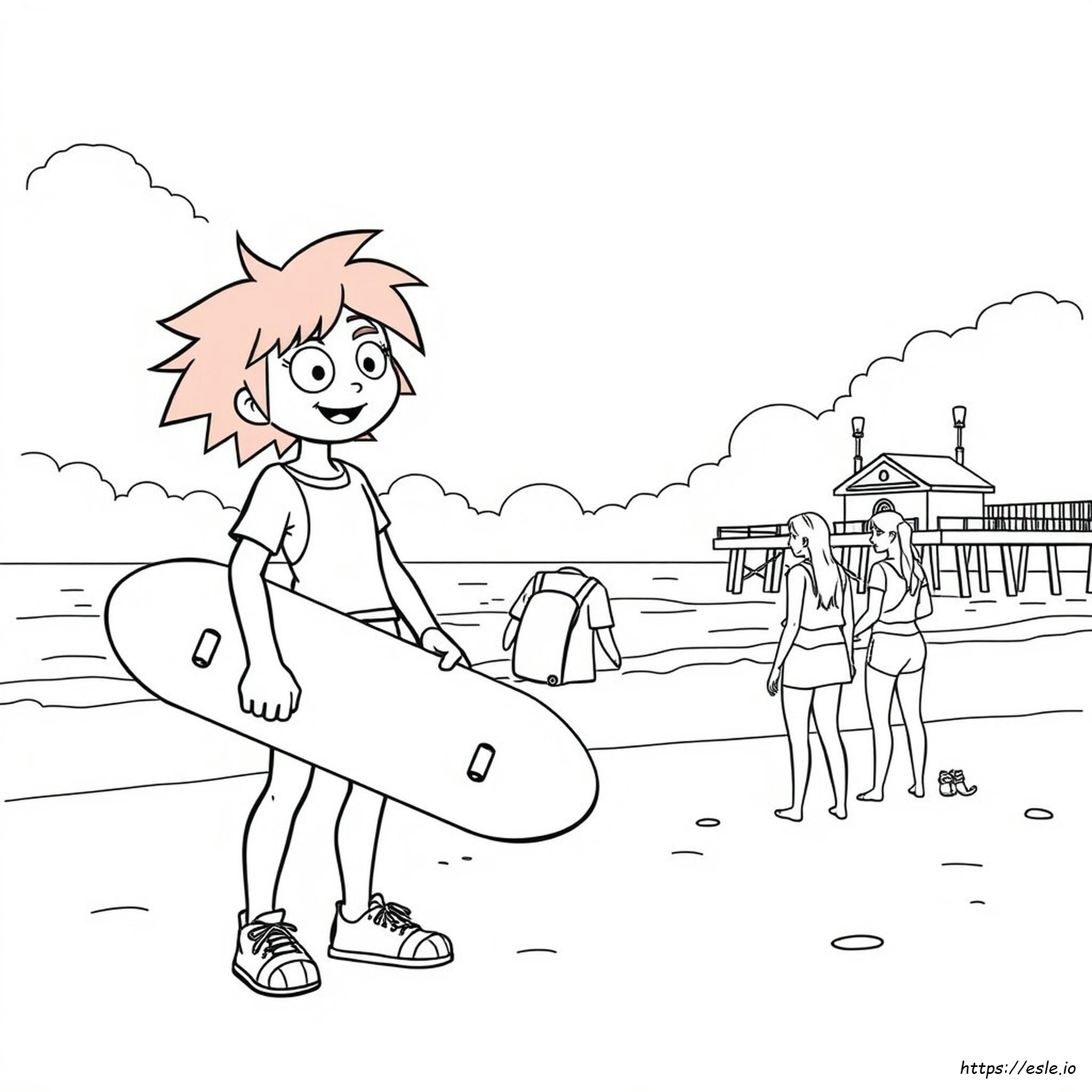 Red From Descendants 4 Coloring Page
