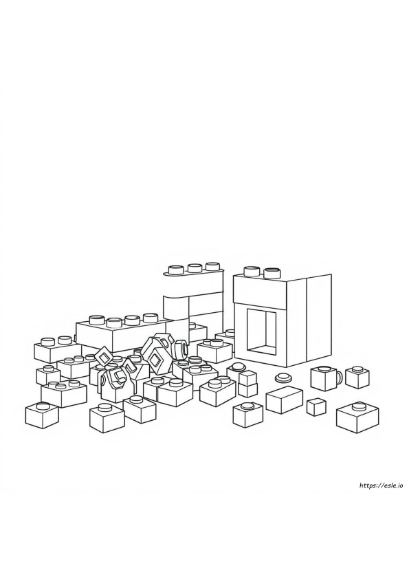Lego Building Coloring Pages
