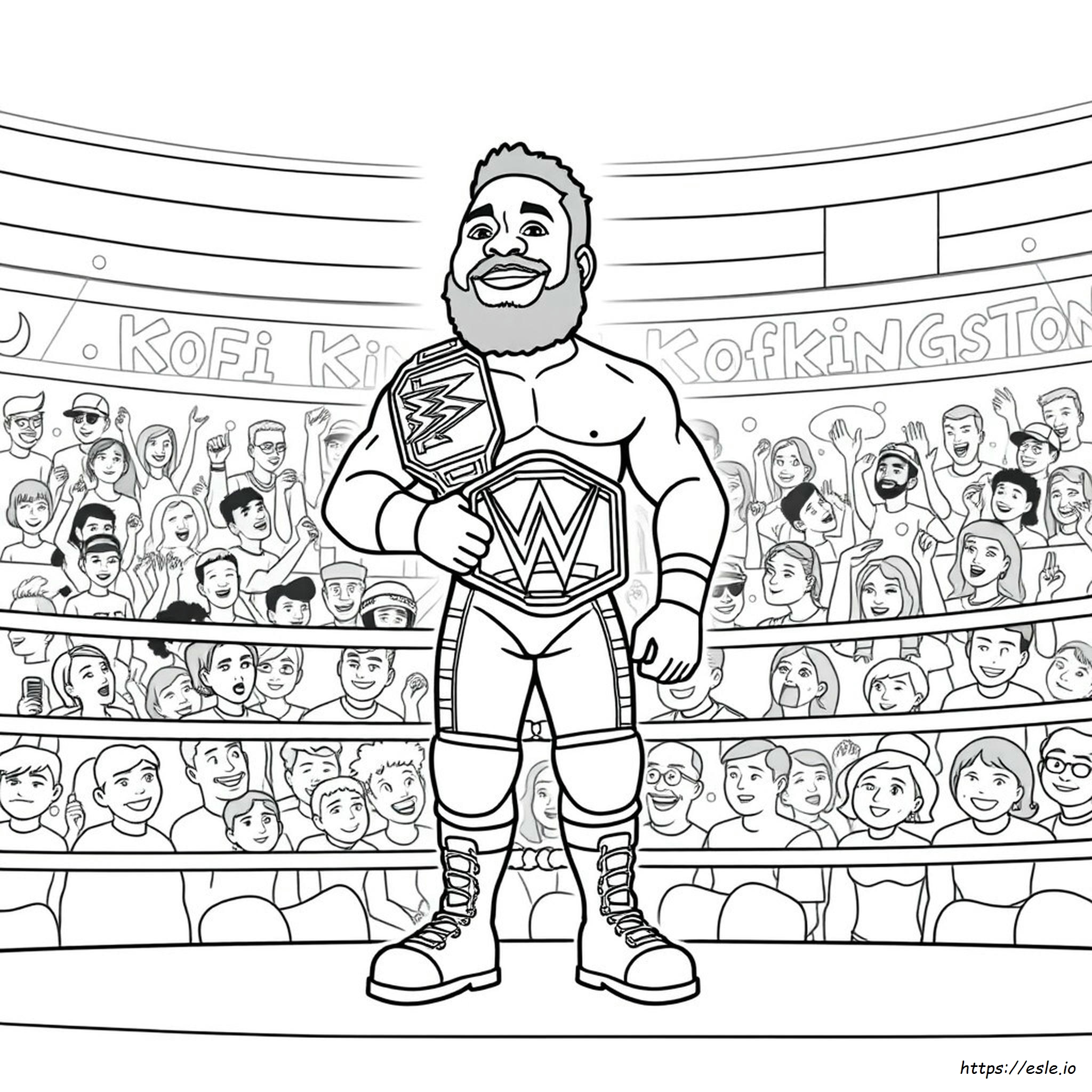 Kofi Kingston Kleurplaten kleurplaat