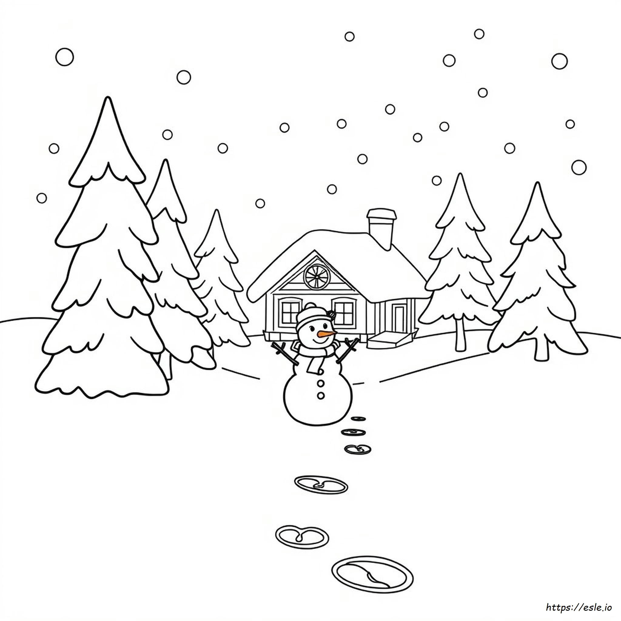 Easy Winter Coloring Pages Printable