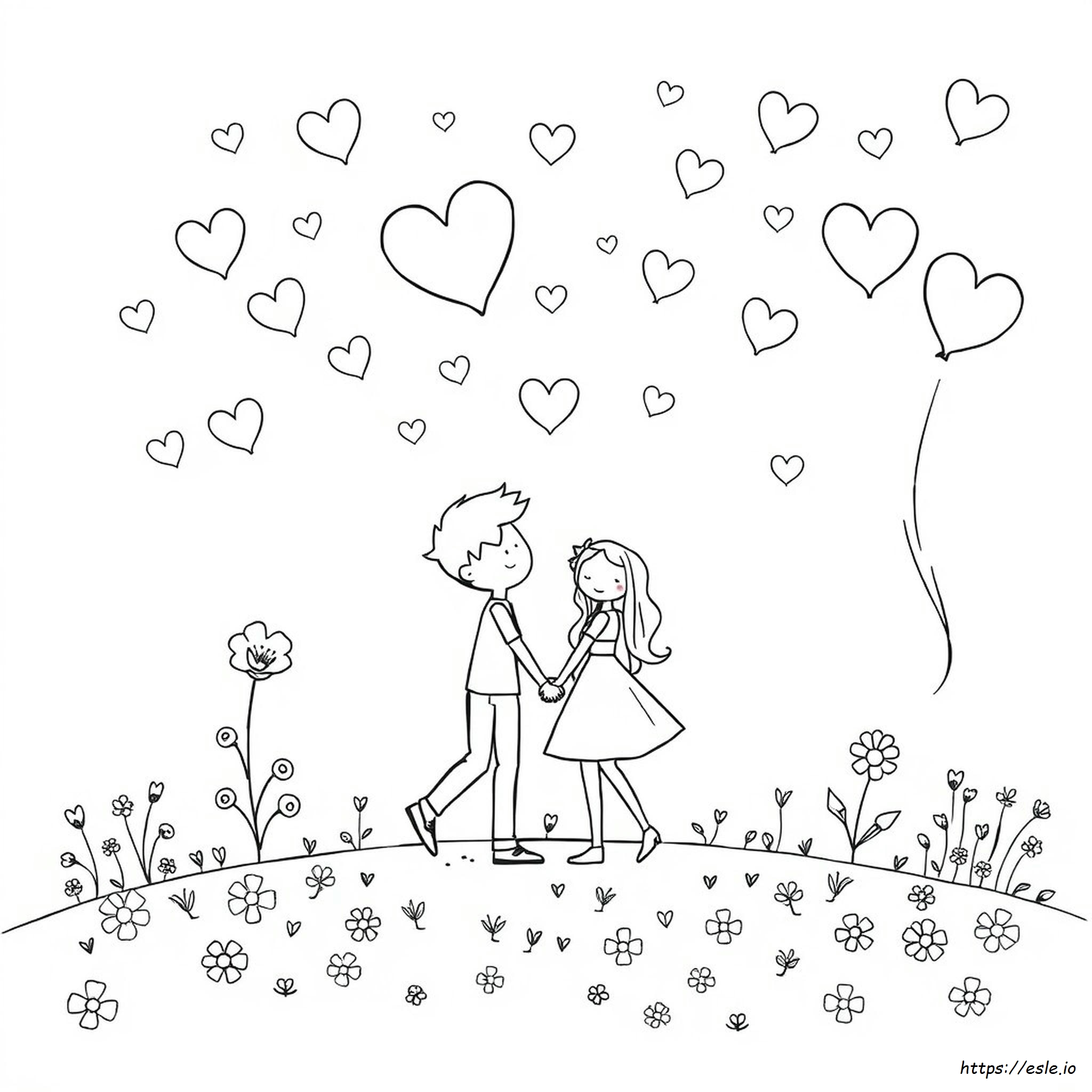 Süße Valentinstag Ausmalbilder