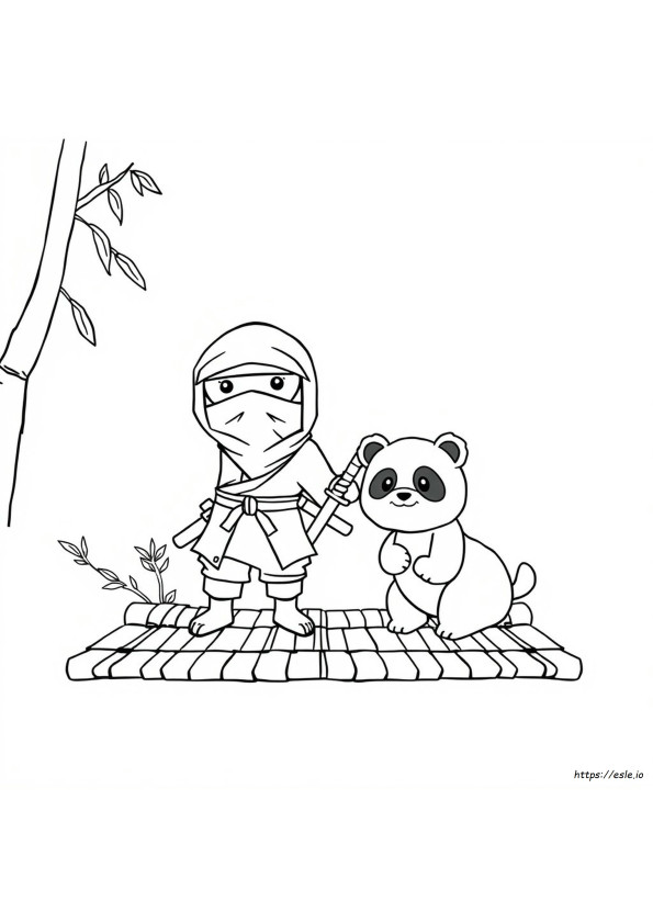 Schattige Ninja Kleurplaten