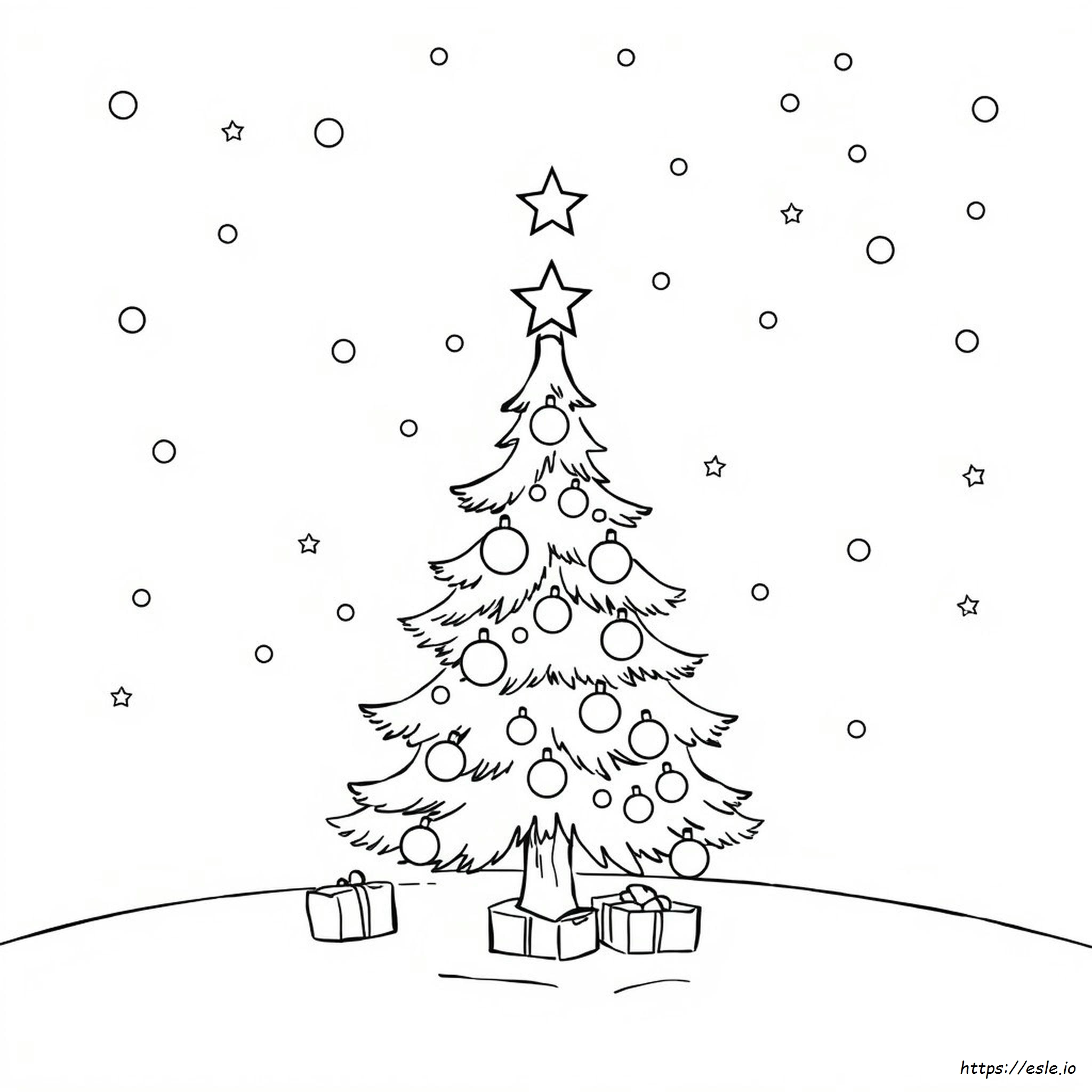 Printbare Schattige Kerst Kleurplaten kleurplaat