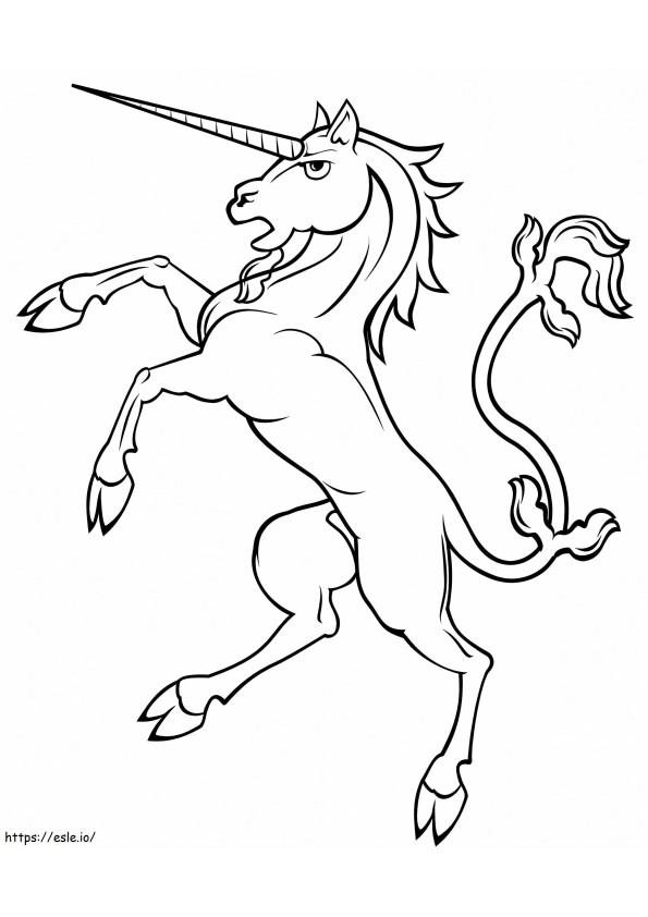 Strong Unicorn A4 coloring page