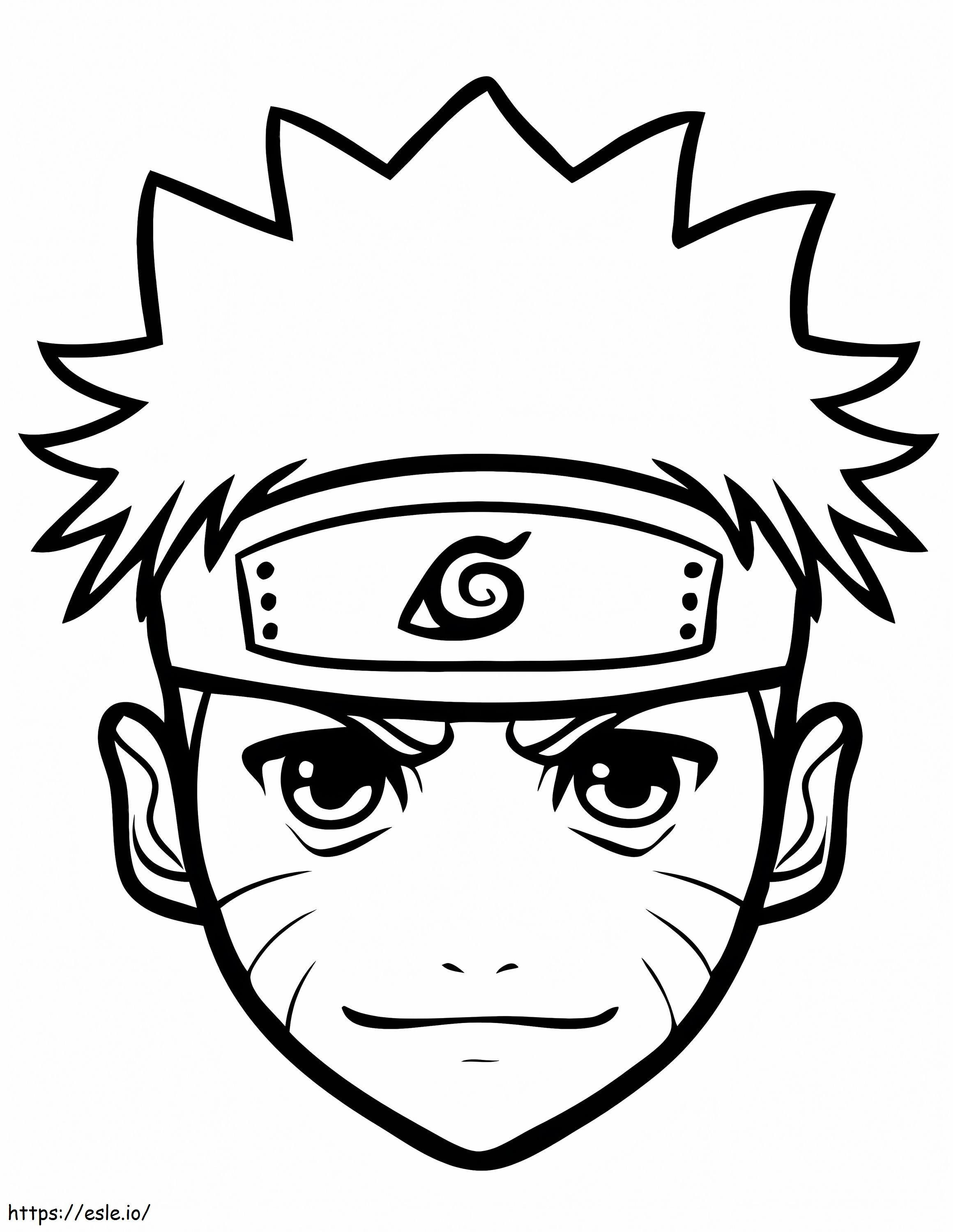 Visage De Naruto 792X1024 para colorir