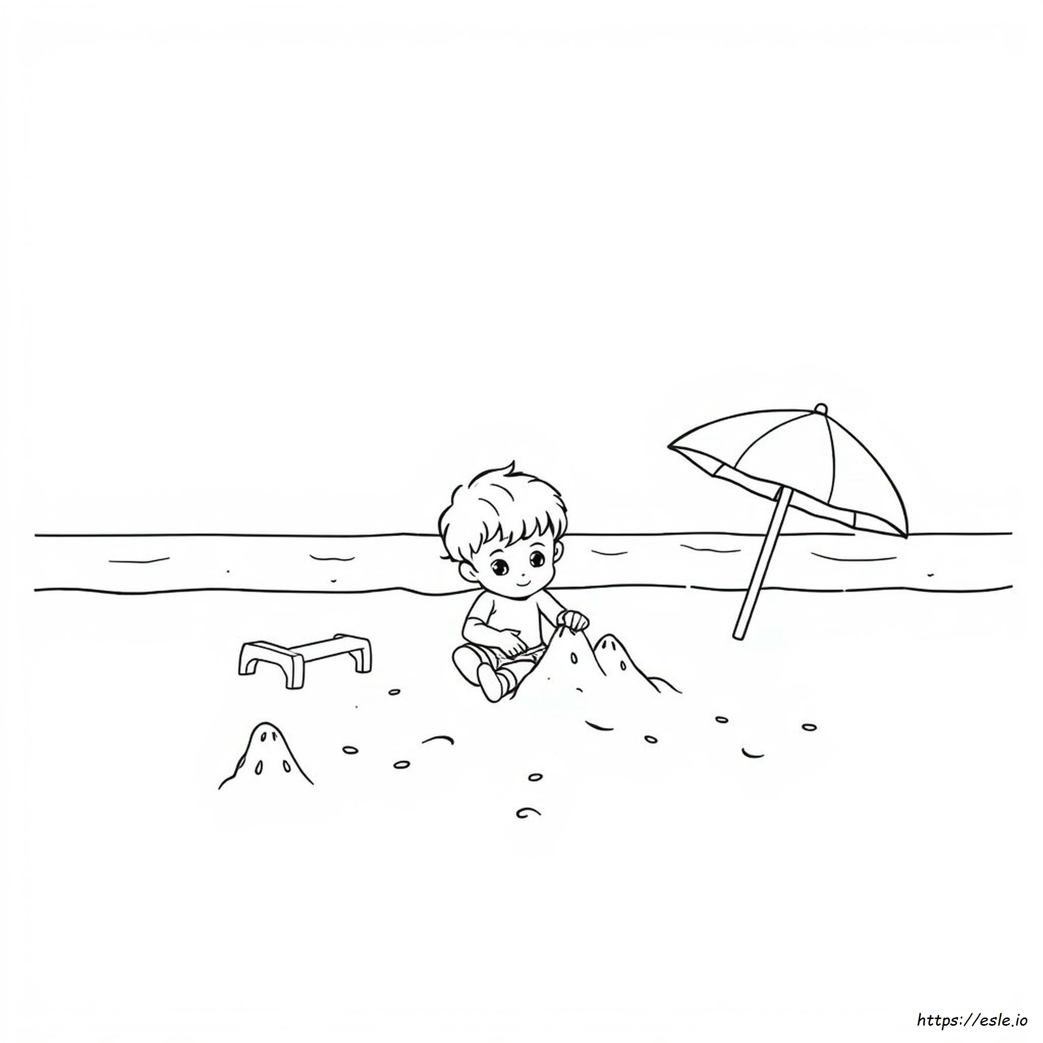 Beach Day Coloring Pages