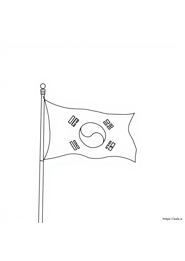 Bandiera Della Corea Da Colorare